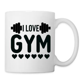 J’aime les cœurs de gymnastique - Mug blanc - blanc - Droite