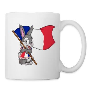 Frankreich Hase - Tasse - Weiß - Rechts