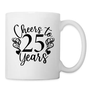 Vive le 25e anniversaire de ses 25 ans - Mug blanc - blanc - Droite