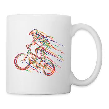 BMX Colorful Paint Graphic Biker Freestyle Racing - Mug blanc - blanc - Droite