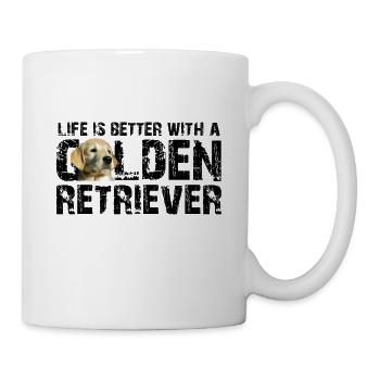 Golden retriever - Mug blanc - blanc - Droite