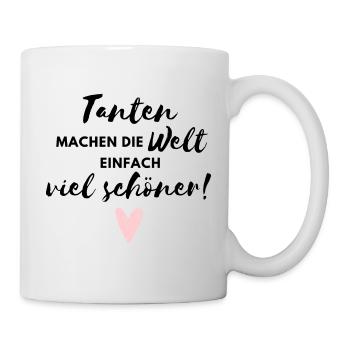 Tanten machen die Welt viel schöner / Beste Tante - Tasse - Weiß - Rechts