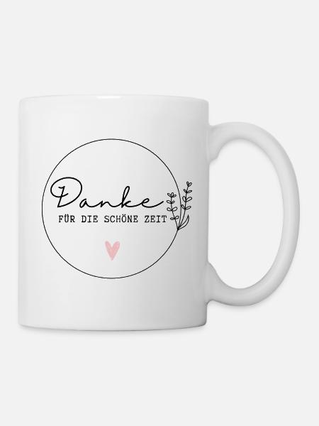 Danke für die schöne Zeit / Danke für Alles - Tasse - Weiß