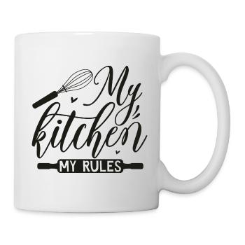 Ma cuisine Mes règles - Mug blanc - blanc - Droite