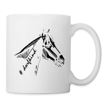 Dorfkind Pferd Motiv - Tasse - Weiß - Rechts