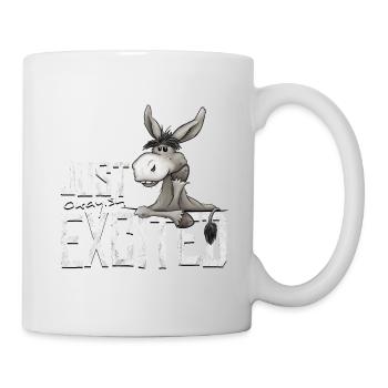 Juste correct-ish excité âne grincheux déclaration - Mug blanc - blanc - Droite