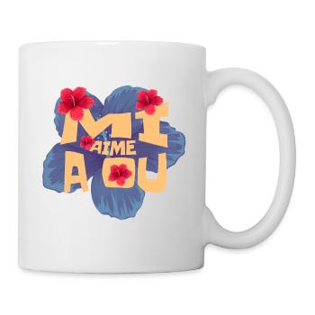 MI AIME A OU... - Mug blanc - blanc - Droite