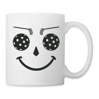 Floorball Gesicht Lachen Floorballer Unihockey - Tasse - Weiß - Rechts