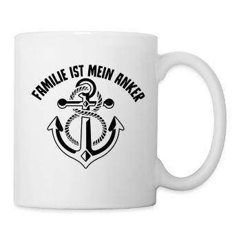 Familie ist der Anker - Tasse - Weiß - Rechts