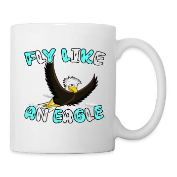 Fliege wie ein Adleradler - Tasse - Weiß - Rechts