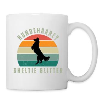 Sheltie Glitter Retro Sunset - Tasse - Weiß - Rechts