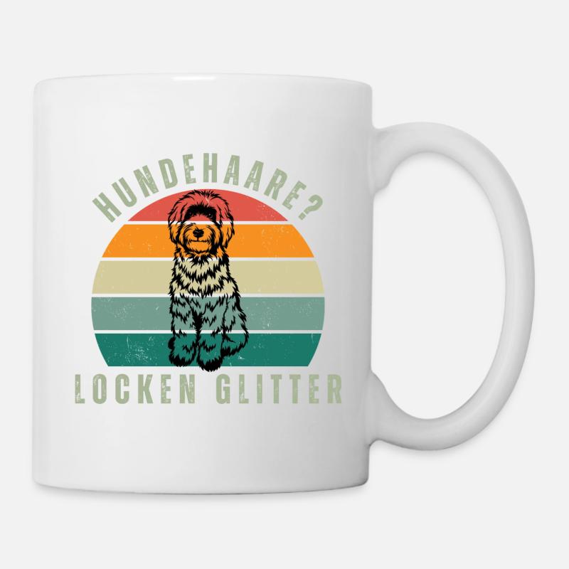 Locken Glitter Retro Sunset - Tasse - Weiß