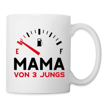 MAMA 3 SÖHNE MUTTERTAG MUTTER DREI JUNGEN - Tasse - Weiß - Rechts