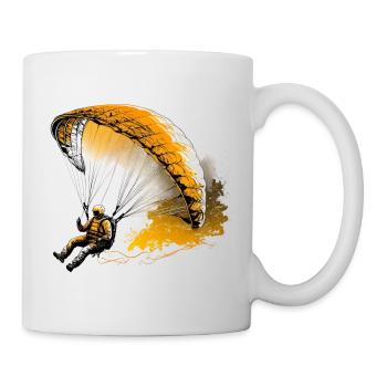 Flying high, paragliding - Mug - white - Right