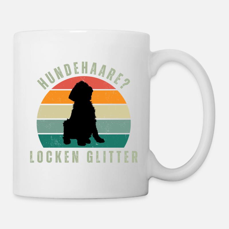 Locken Glitter Retro Sunset - Tasse - Weiß