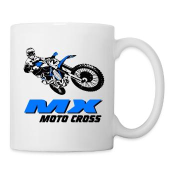 Moto Cross - Motocross - Supercross - MX - SX - Tasse - Weiß - Rechts