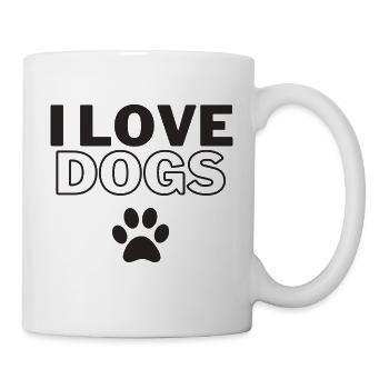 J’aime les chiens J’aime les chiens chien personne - Mug blanc - blanc - Droite