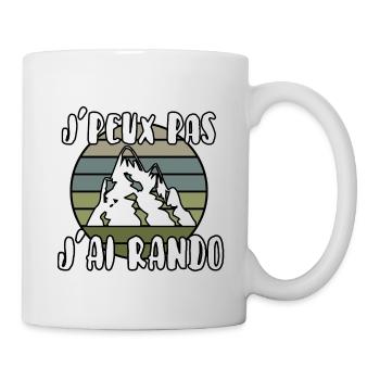 J’peux pas j’ai rando - Mug blanc - blanc - Droite