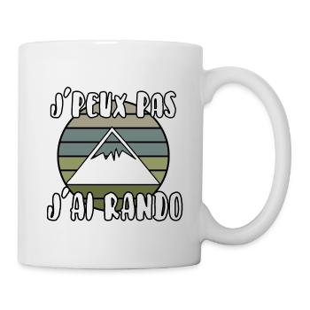 J’peux pas j’ai rando - Mug blanc - blanc - Droite