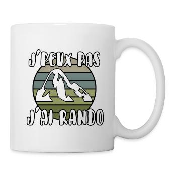 J’peux pas j’ai rando - Mug blanc - blanc - Droite