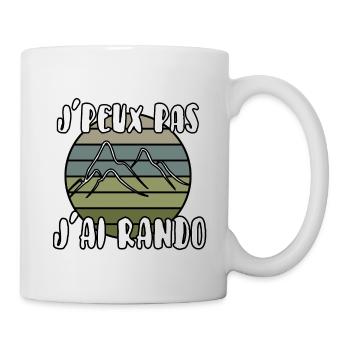 J’peux pas j’ai rando - Mug blanc - blanc - Droite