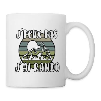 J’peux pas j’ai rando - Mug blanc - blanc - Droite
