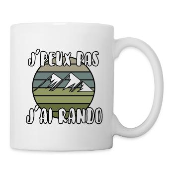 J’peux pas j’ai rando - Mug blanc - blanc - Droite