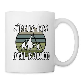 J’peux pas j’ai rando - Mug blanc - blanc - Droite