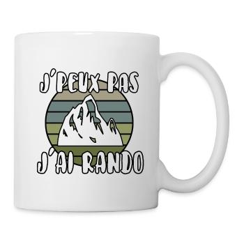 J’peux pas j’ai rando - Mug blanc - blanc - Droite