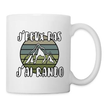 J’peux pas j’ai rando - Mug blanc - blanc - Droite
