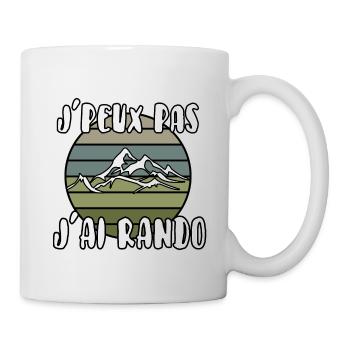 J’peux pas j’ai rando - Mug blanc - blanc - Droite