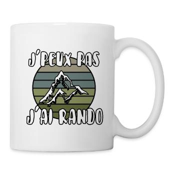 J’peux pas j’ai rando - Mug blanc - blanc - Droite