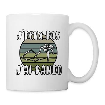 J’peux pas j’ai rando - Mug blanc - blanc - Droite