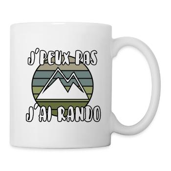 J’peux pas j’ai rando - Mug blanc - blanc - Droite