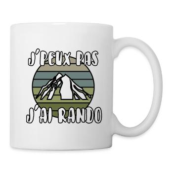 J’peux pas j’ai rando - Mug blanc - blanc - Droite