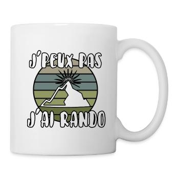 J’peux pas j’ai rando - Mug blanc - blanc - Droite