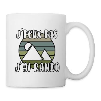 J’peux pas j’ai rando - Mug blanc - blanc - Droite