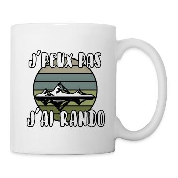 J’peux pas j’ai rando - Mug blanc - blanc - Droite