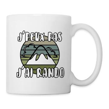 J’peux pas j’ai rando - Mug blanc - blanc - Droite