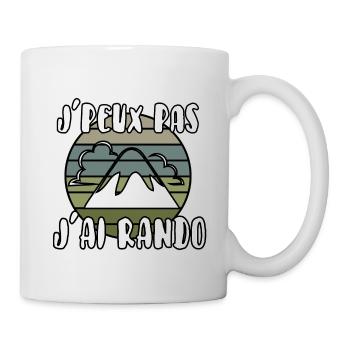 J’peux pas j’ai rando - Mug blanc - blanc - Droite