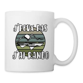 J’peux pas j’ai rando - Mug blanc - blanc - Droite