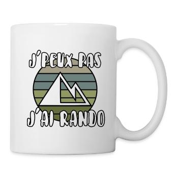 J’peux pas j’ai rando - Mug blanc - blanc - Droite