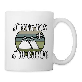 J’peux pas j’ai rando - Mug blanc - blanc - Droite