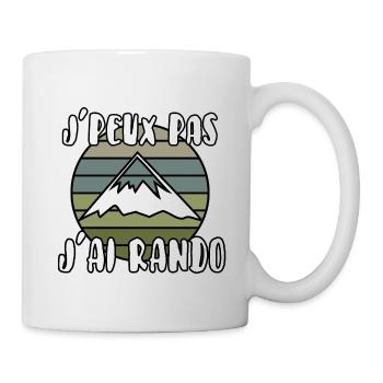 J’peux pas j’ai rando - Mug blanc - blanc - Droite