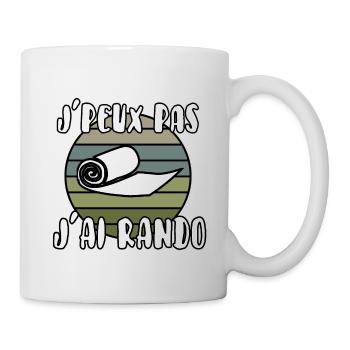 J’peux pas j’ai rando - Mug blanc - blanc - Droite