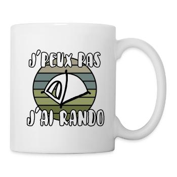 J’peux pas j’ai rando - Mug blanc - blanc - Droite