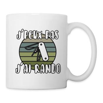 J’peux pas j’ai rando - Mug blanc - blanc - Droite