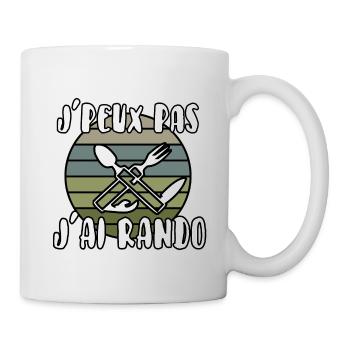 J’peux pas j’ai rando - Mug blanc - blanc - Droite