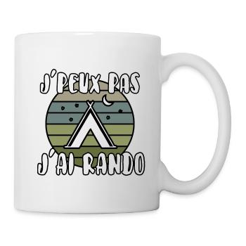 J’peux pas j’ai rando - Mug blanc - blanc - Droite