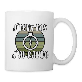 J’peux pas j’ai rando - Mug blanc - blanc - Droite